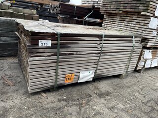 Ca. 205x Guyana Ipé hardhouten planken geschaafd, 27x70mm, lengte 155c
